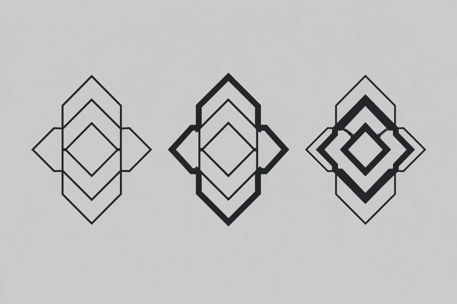 One Symbol, Three Outline Hierarchies